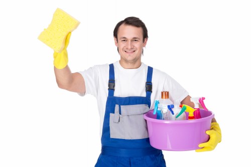 Deep cleaning kitchen surfaces during a move in clean